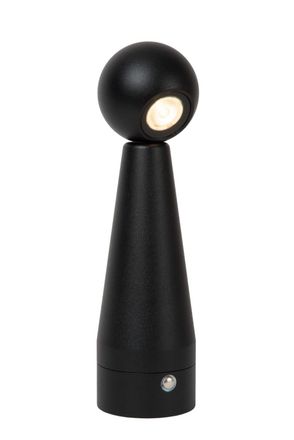 Lucide L&aacute;mpara de mesa de aluminio con 1 led integrado, negro