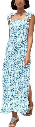 Lascana Womens Tie Strap Maxi Dress in Blue Multi at Nordstrom, Size 12