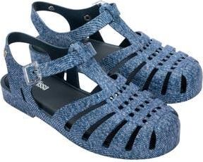 Melissa Possession Denim Print Fisherman Sandal in Jeans Blue at Nordstrom Rack, Size 10