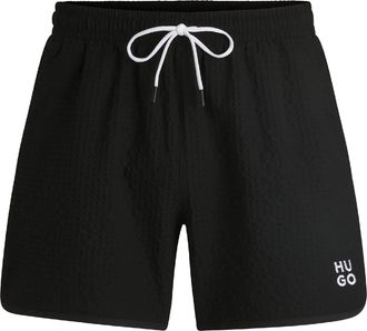 HUGO BOSS Hugo Heren Chaffle Zwemshort (Zwart)