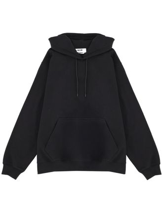 Msgm Black Solid Hoodie