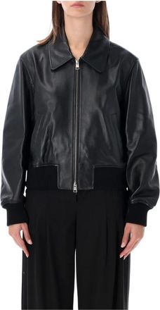 Ami Chaqueta de Cuero con Cremallera - Jackets - Mujer - Negro - S
