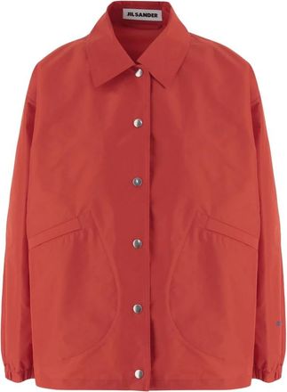 Jil Sander Lichtgewicht Nylon Jack - Dames - Zomerjassen - Oranje - 2XL - Nylon - Jassen