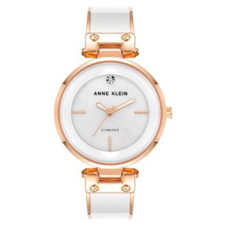 Anne Klein Womens Accented White Dial Watch