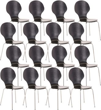 Clp Clp - Set De 16 Sillas De Visita Diego Apilable Negro