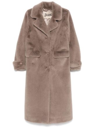 Herno faux-fur coat - Grey