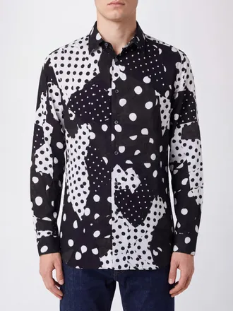 Paul Smith Camicia casual in viscosa a maniche lunghe con stampa a pois
