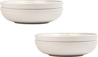 10 Strawberry Street Set Of 4 Sun Valley Dinnerware 9In Dinner Bowl/Pasta Plates