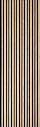 Novel Akustikpaneel, Eichefarben, Eiche Bianco, Holz, Kunststoff, Holzwerkstoff, Eiche, furniert, Holz, 56x244x1.8 cm, FSC MIX, Montage ohne