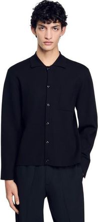 Sandro Button-down cardigan in Black at Nordstrom, Size Xx-Large