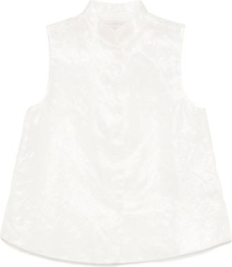 Shiatzy Chen Top con colletto alla coreana - Bianco