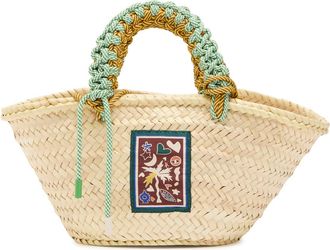 Alemais Alemais Macrame Mini Woven Basket bag - Beige - One Size