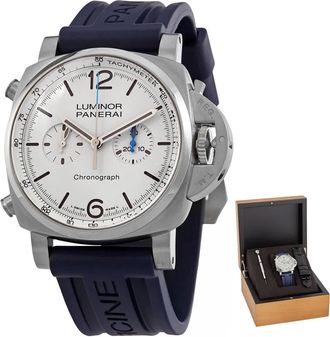 Officine Panerai Luminor Chronograph Automatic White Dial Mens Watch PAM01218