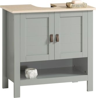 SoBuy Mueble Para Debajo Del Lavabo Armario De Ba&ntilde;o De Suelo Con 1 Estante Y 2 Puertas 60 X 30 X 60 Cm Bzr69-hg Sobuy Es