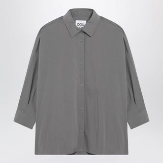 Douuod Camicia grigia in misto cotone
