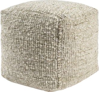 LR Home Lr Home Savanna Farmhouse Distressed Handmade Woven Pouf