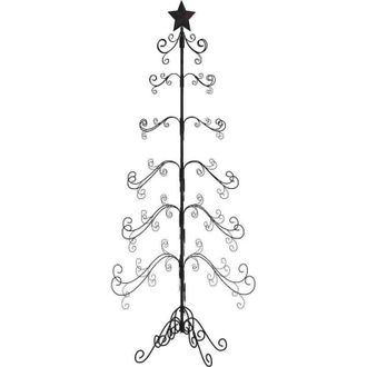 vidaXL Árbol de Navidad para decoración metal negro 180 cm vidaXL