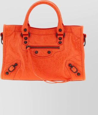 Balenciaga textured shoulder bag braided handles