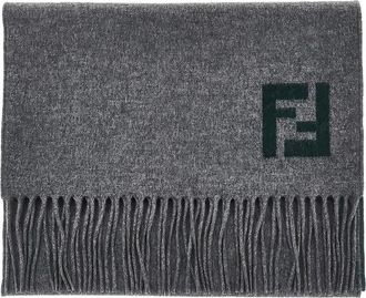 Fendi Logo Fringed Scarf