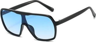 Generic Outdoor Sports Vacation Large Frame Sunglasses Men And Women Fashion Party Photo Shooting Sun Glasses(Blue)