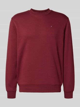 Tommy Jeans Regular Fit Sweatshirt aus Baumwoll-Mix in Bordeaux, Größe XS