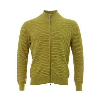 Gran Sasso Cardigans, male, Yellow, Size: L Elegant Yellow Cotton Cardigan for Men