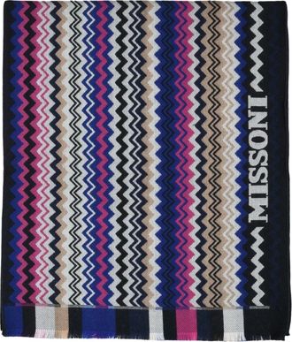 Missoni Sciarpa in lana jacquard con logo - Dames - Wintersjaals - Veelkleurig - ONE Size - Wol - Accessoires