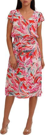 Sunny Leigh Flutter Sleeve Midi Dress in Magdalena at Nordstrom Rack, Size X-Large