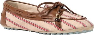 Fendi Brown Stripes Loafers