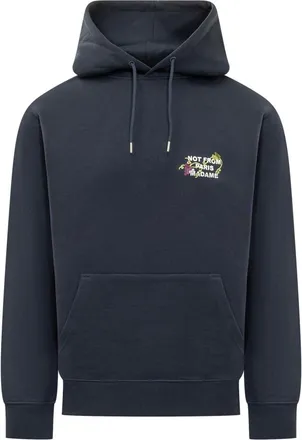 Dr&ocirc;le de Monsieur Navy Blue Embroidered Hoodie