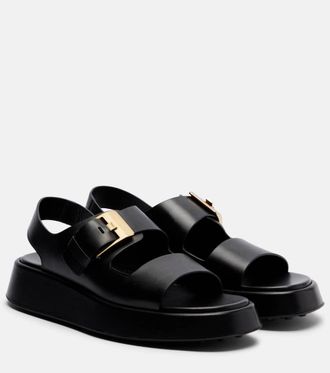 Tod's Leather platform sandals