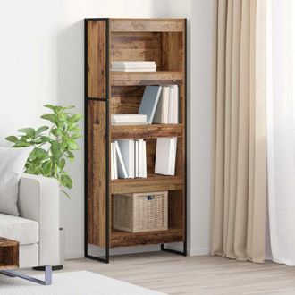 vidaXL vidaXL Armadio per Libri Legno vecchio 80 x 30 x 155 cm