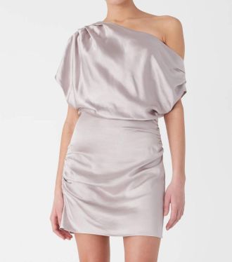 Misha Collection Rocio Mini Dress In Lunar Silver