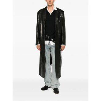 Ann Demeulemeester Black Leather Jacket - Black