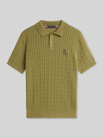 Tommy Hilfiger Poloshirt mit Logo Detail in Khaki, Gr&ouml;&szlig;e XXL
