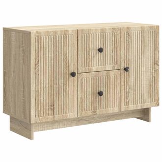 vidaXL Aparador Roble Sonoma 89 X 34,5 X 60 Cm Madera De Ingenier&iacute;a Vidaxl