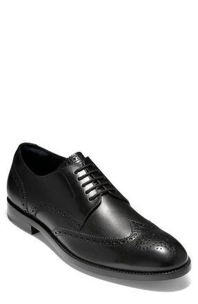 Cole Haan Harrison 2.ZeroGrand Wingtip in Black at Nordstrom, Size 7.5