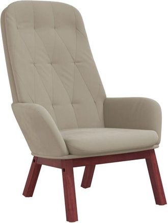 vidaXL Sillón de relax de terciopelo gris claro Vidaxl