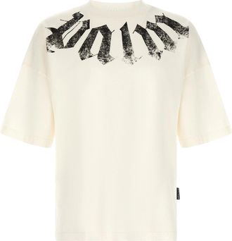 Palm Angels Oversized Cotton T-Shirt with Distressed Logo Print