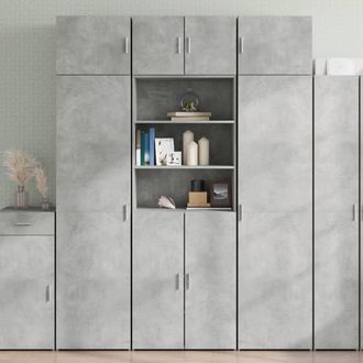Berkfield Home Storage Cabinet Concrete Grey 70x42.5x225 cm Engineered Wood