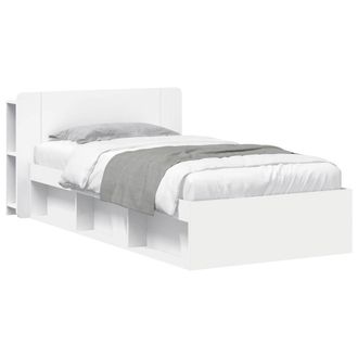 Berkfield Home Bed Frame with Storage White 80 x 200 cm Engineered Wood