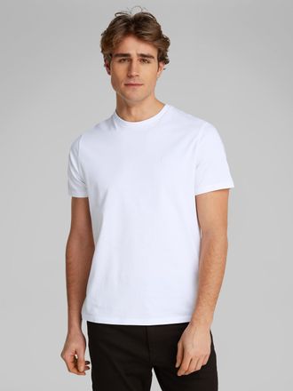 Calvin Klein Jeans T-Shirt CALVIN KLEIN JEANS SS SMOOTH CTTN SOLID CREWNK TEE, Herren, Gr. XXL, weiss (brilliant wei&szlig;), Single Jersey, Obermaterial: 100% Baumwolle, Basi