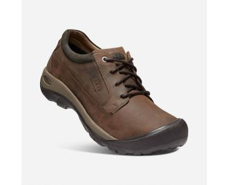Keen Mens Austin Casual Wp Shoes In Chocolate Brown/black Olive