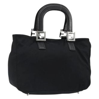 Fendi Pre-owned Vintage Hand Bag - Dames - Pre-owned - Zwart - Maat: ONE Size Katoen