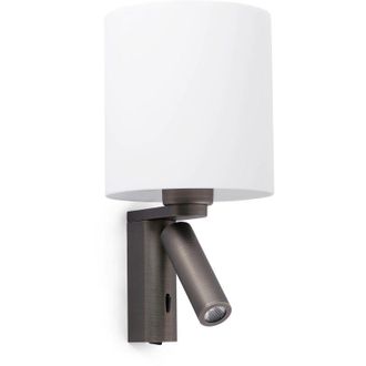 Faro Barcelona Faro Barcelona - Faro Rob - 1 Light Indoor Wall Reading Light White with Shade, E27