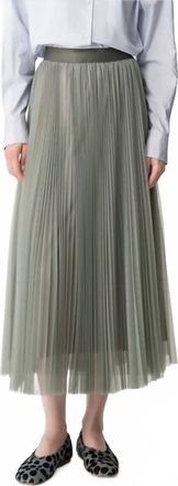 Forte_Forte Tulle Soleil Pliss Skirt In Stone