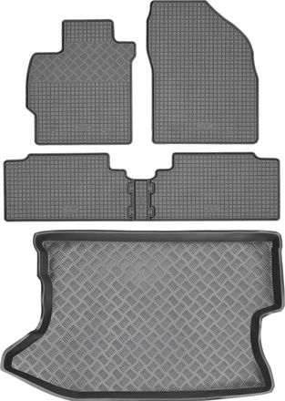 OEM Juego De Alfombrillas De Goma Para Coche Y Alfombrilla Para Maletero Para Toyota Auris I Hatchback (2011-2012)