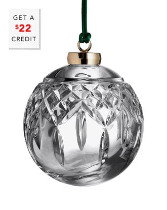 Waterford Lismore Bauble Ornament With $22 Credit