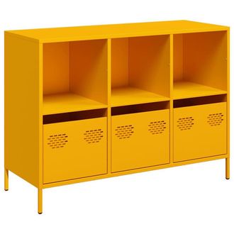 Berkfield Home Sideboard Mustard Yellow 101.5x39x73.5 cm Cold-rolled Steel