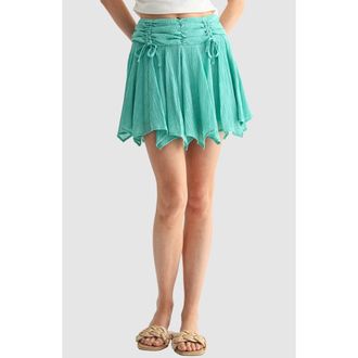 All in Favor Handkerchief Hem Miniskirt in Turquoise at Nordstrom Rack, Size X-Small